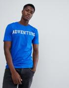 Troy T-shirt With Adventure Logo - Blue