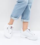 Fila Premium Disruptor Sneakers In White - White