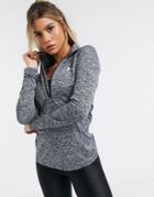 Under Armour Training Tech Half Zip Warm Up Top In Grey-black