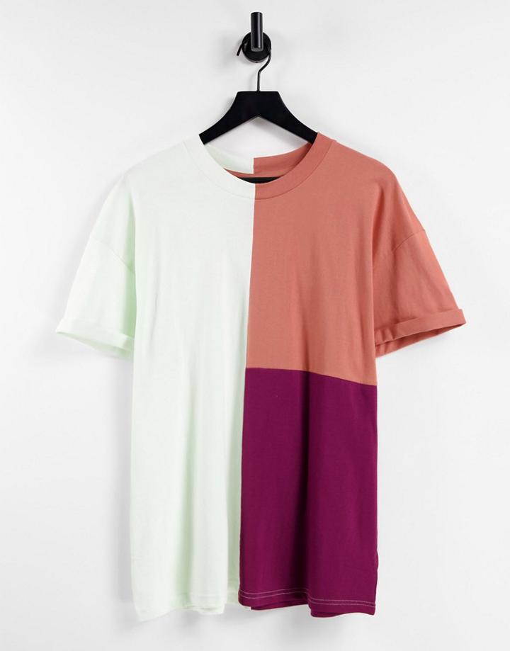 Night Addict Color Block T-shirt In Copper