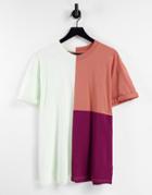 Night Addict Color Block T-shirt In Copper