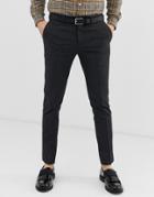 River Island Skinny Fit Smart Pants In Charcoal - Gray