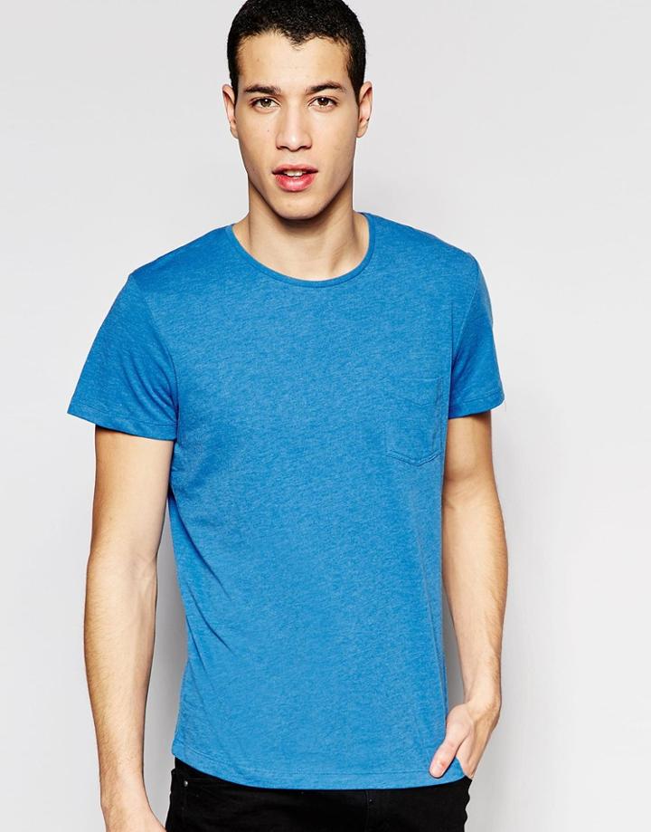Jack & Jones Crew Neck T-shirt With Pocket - Imperial Blue