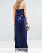 Tfnc Wedding Bow Satin Belt - Navy