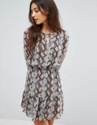 Greylin Sellia Pintucked Dress - Gray