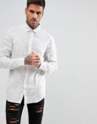 Armani Exchange All Over Palm Print Shirt In Off White - White