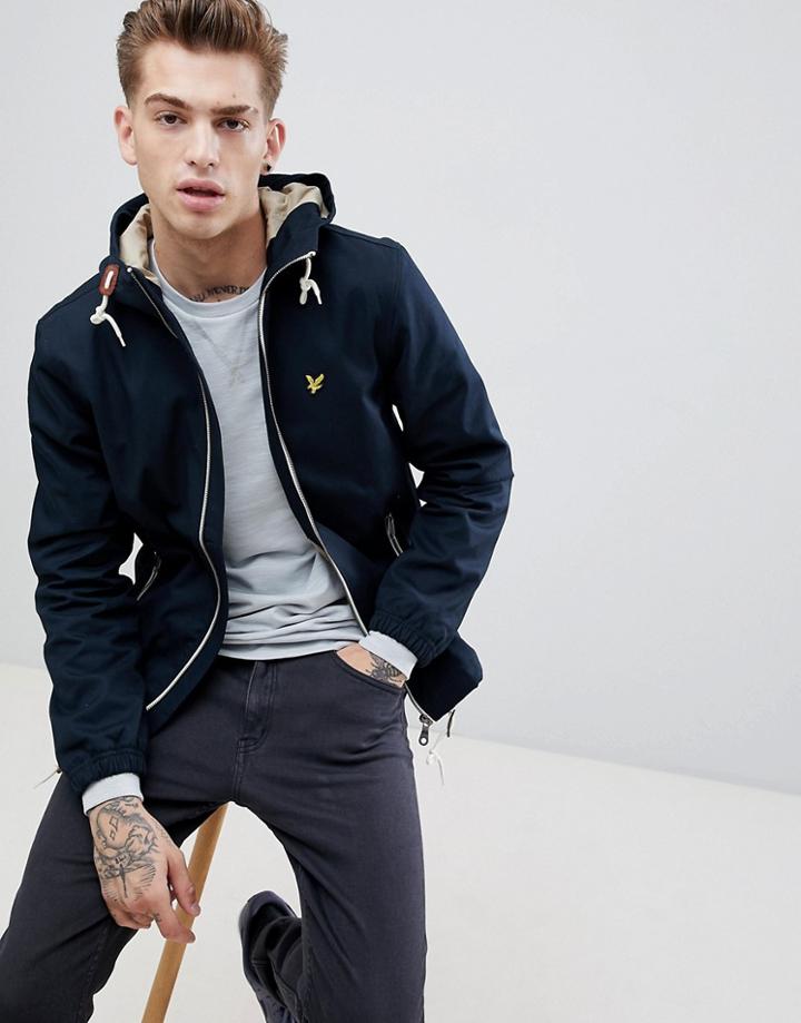 Lyle & Scott Hooded Twill Jacket - Navy