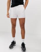 Boohooman Short Chino Shorts In White - White