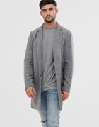 Only & Sons Wool Overcoat In Gray