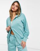 Missguided Co-ord Hoodie In Teal-blue