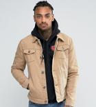 Liquor N Poker Tan Denim Jacket - Brown