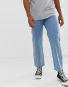 Pull & Bear Join Life Wide Leg Jeans In Mid Blue - Blue