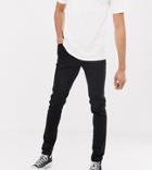 Asos Design Tall 12.5oz Skinnny Jeans In Black - Black