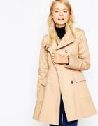 Asos Trench With Funnel Neck - Camel