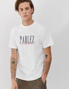 Parlez Johnson T-shirt With Embroidered Sport Script Logo In White