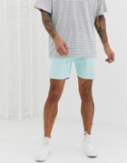 D-struct Raw Hem Denim Shorts - Green