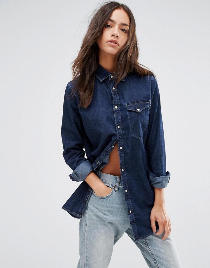 G-star Tacoma Boyfriend Denim Shirt - Blue