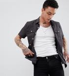 Heart & Dagger Short Sleeve Twill Shirt - Navy