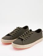 Pull & Bear Espadrilles In Khaki-green