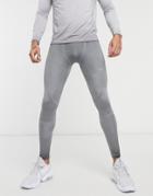 Asos 4505 Workout Tights With Oil Wash-grey