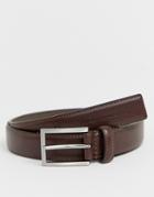 French Connection Silver Buckle Belt-brown