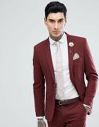 Harry Brown Rust Stretch Skinny Fit Suit Jacket - Copper