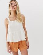 Rhythm Camille Cotton Beach Top In Ecru