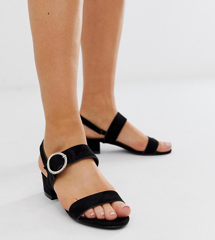 Simply Be Extra Wide Fit Isabel Block Heeled Sandal In Black