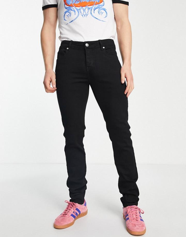 Sixth June Skinny Fit Basic Jeans In Black