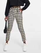 Heartbreak Tailored Pants In Beige Check - Part Of A Set-multi