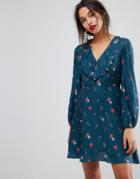 Max & Co Ditsy Floral Mini Dress - Blue