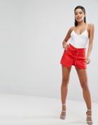 Parallel Lines Skort With Lace Up - Red