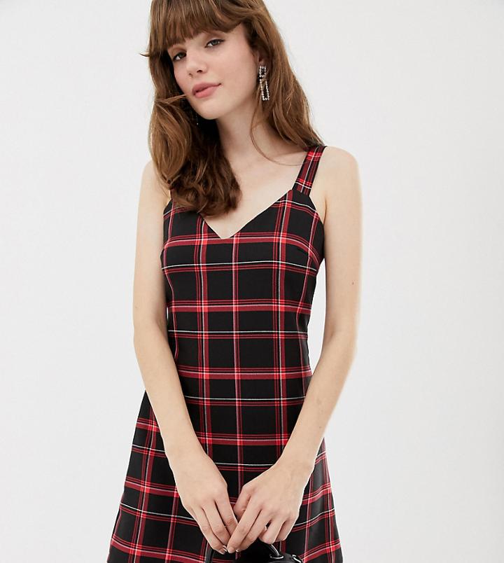 Reclaimed Vintage Inspired Mini Dress In Check-multi