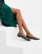 Asos Design Lacie Studded Ballet Flats-black