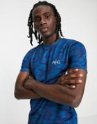Avant Garde Grid T-shirt In Navy Camo
