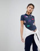 Tommy Hilfiger Polo Shirt With Flag Print - Multi