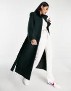 & Other Stories Recycled Wool Blend Belted Coat In Forest Green
