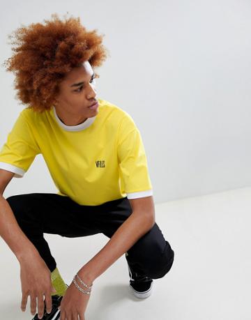 Vfiles Logo T-shirt In Yellow - Yellow