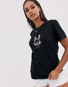 New Love Club Bunny Graphic T-shirt-black