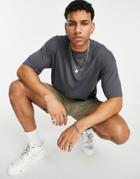 New Look Organic Cotton Oversized T-shirt In Gray-grey