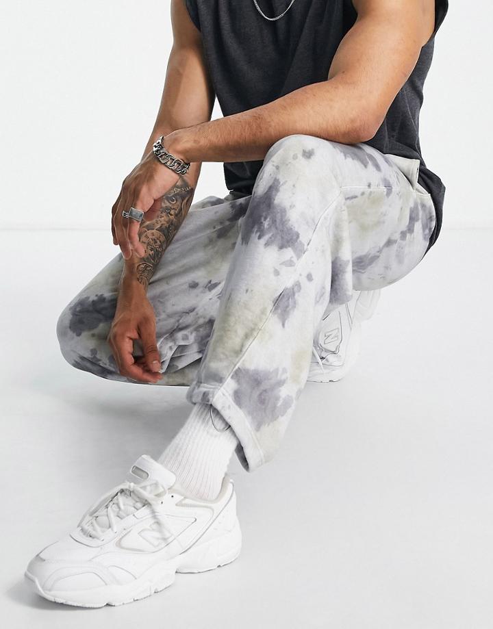 Dr Denim Kyro Tie Dye Sweatpants In Gray