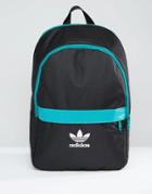 Adidas Essential Backpack In Black & Green - Black
