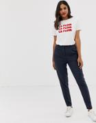Vila Clean Peg Pants-navy