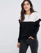 Brave Soul Duo Monochrome Sweater - Black