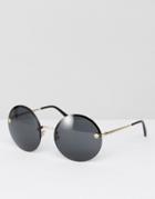 Versace Oversized Round Sunglasses - Black