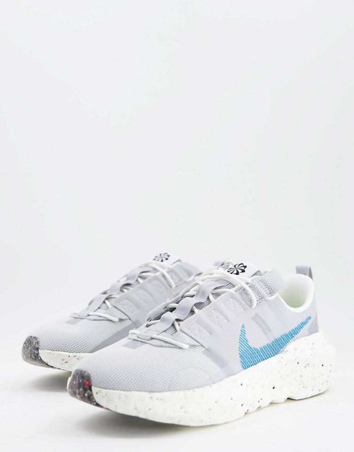 Nike Crater Impact Sneakers In Gray Fog/cyber Teal