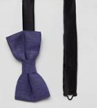 Heart & Dagger Bow Tie In Linen - Blue