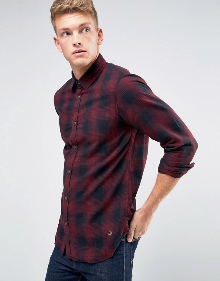 Jack & Jones Checked Shirt In Slim Fit - Red