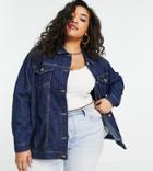 Brave Soul Plus Fielding Denim Jacket-blues