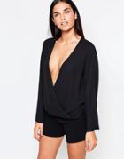 Wyldr Kaia Top With Bell Sleeves - Black